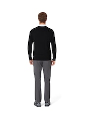 Callaway Apparel Blue Mens Merino Wool V-Neck Sweater - Image 2 of 4