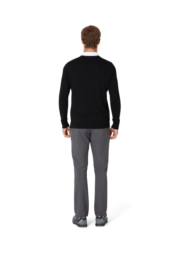 Callaway Apparel Blue Mens Merino Wool V-Neck Sweater - Image 2 of 4
