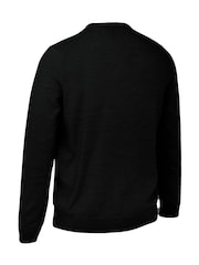 Callaway Apparel Blue Mens Merino Wool V-Neck Sweater - Image 4 of 4