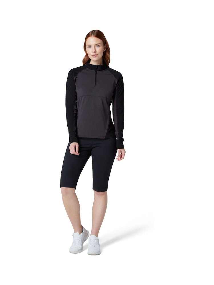 Callaway Apparel Grey Lightweight Knit Heathered ¼ Zip Top - Image 1 of 4