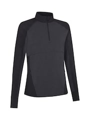 Callaway Apparel Grey Lightweight Knit Heathered ¼ Zip Top - Image 3 of 4