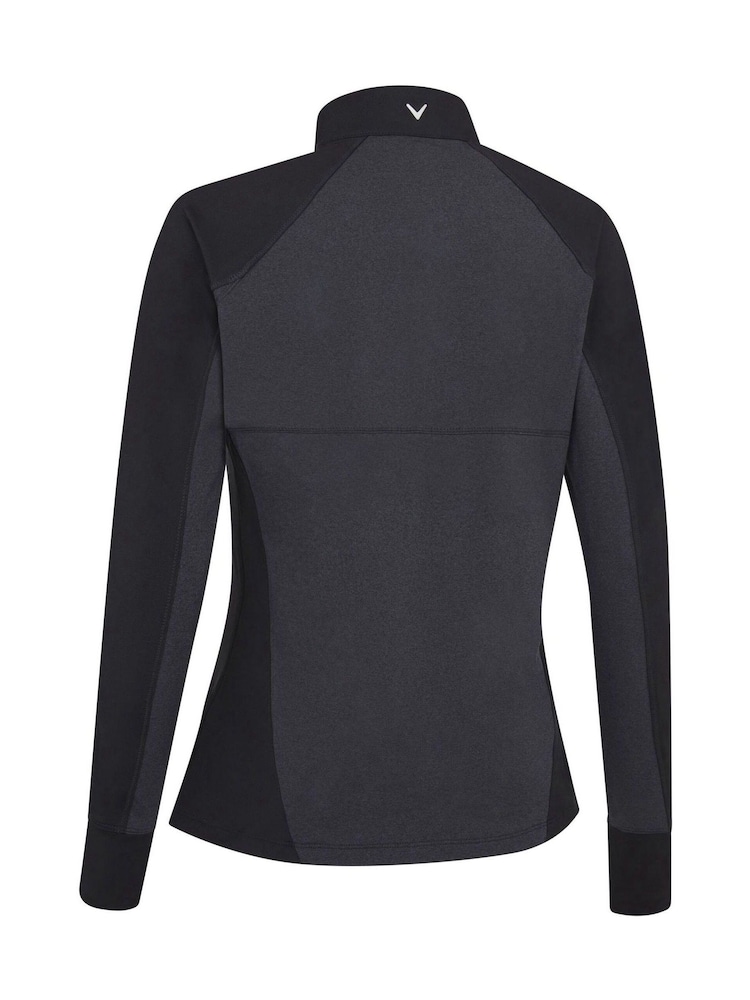 Callaway Apparel Grey Lightweight Knit Heathered ¼ Zip Top - Image 4 of 4