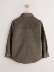 Chocolate Brown Herringbone Brushed jacket (3-16yrs) - Image 7 of 9