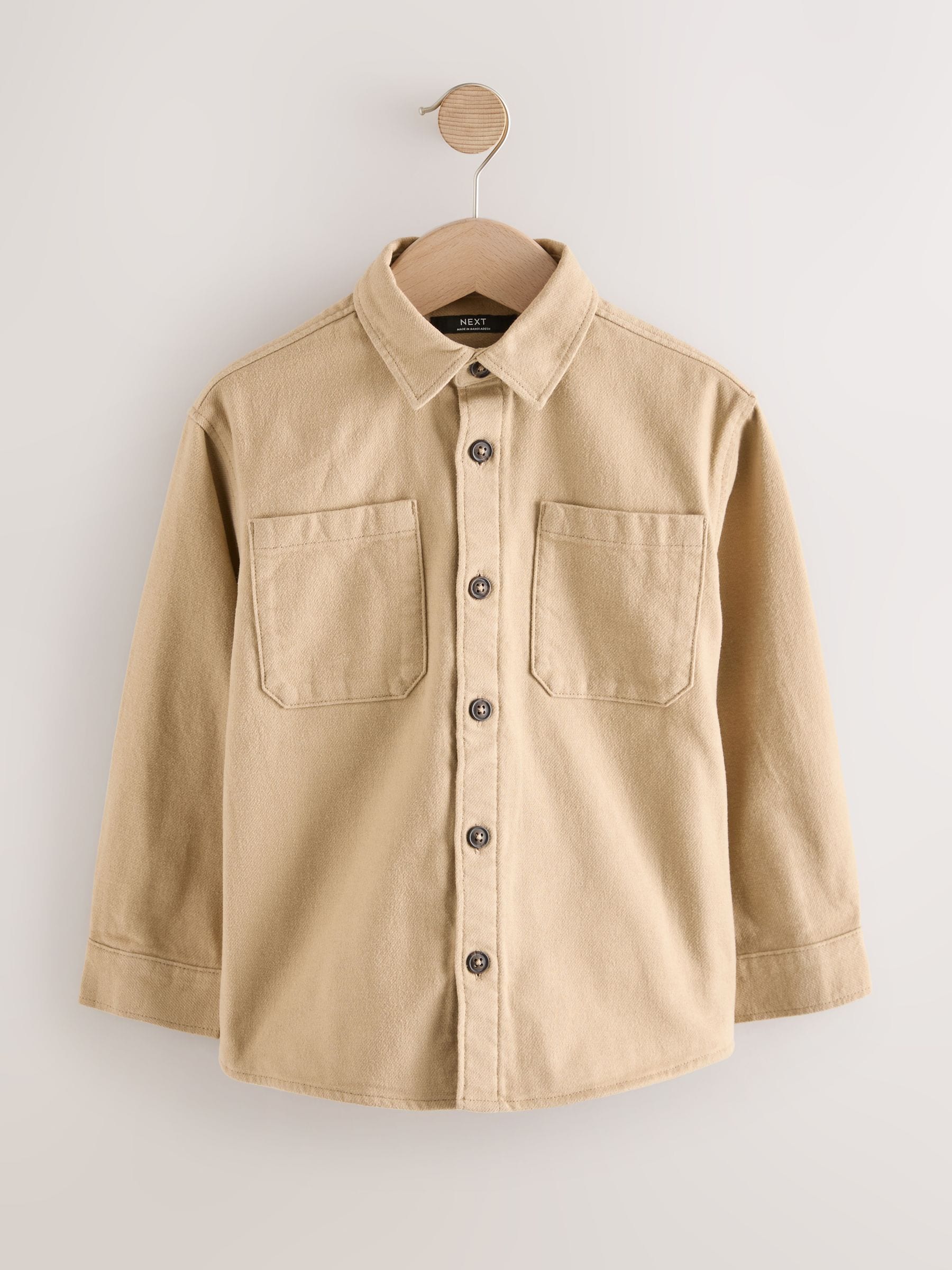Buy Stone Brushed Overshirt (3-16yrs) from Next USA