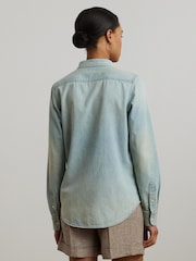 Lauren Ralph Lauren Blue Jamelko Denim Shirt - Image 2 of 8