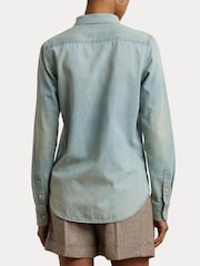 Lauren Ralph Lauren Blue Jamelko Denim Shirt - Image 5 of 8