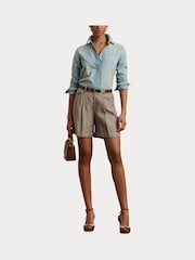 Lauren Ralph Lauren Blue Jamelko Denim Shirt - Image 7 of 8