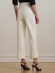 Lauren Ralph Lauren Zeeya Wide Leg Pleated Ankle Trousers - Image 2 of 5
