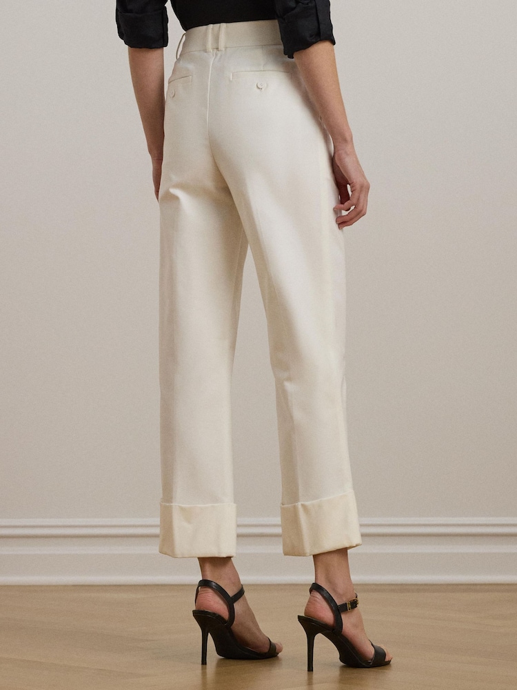 Lauren Ralph Lauren Zeeya Wide Leg Pleated Ankle Trousers - Image 2 of 5