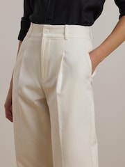 Lauren Ralph Lauren Zeeya Wide Leg Pleated Ankle Trousers - Image 3 of 5