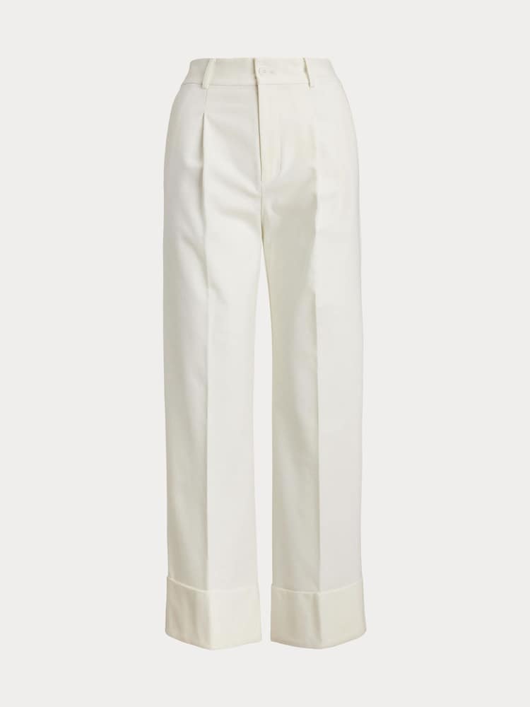 Lauren Ralph Lauren Zeeya Wide Leg Pleated Ankle Trousers - Image 5 of 5