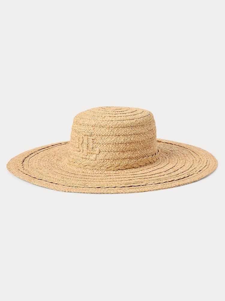 Lauren Ralph Lauren Natural Crochet Logo Sun Hat - Bild 1 von 2