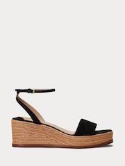 Lauren Ralph Lauren Leona Suede Platform Heeled Espadrilles - Image 1 of 4