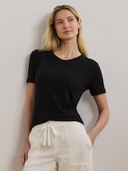 Lauren Ralph Lauren Drina Linen Blend T-Shirt - Image 1 of 6