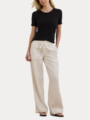 Lauren Ralph Lauren Drina Linen Blend T-Shirt - Image 5 of 6