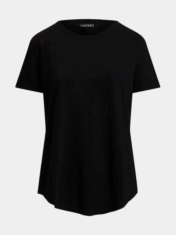 Lauren Ralph Lauren Drina Linen Blend T-Shirt - Image 6 of 6