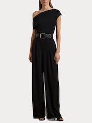 Lauren Ralph Lauren Arissa Off-The-Shoulder Black Jersey Blouses - Image 5 of 6