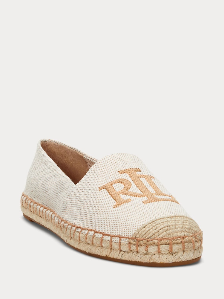 Natur - Lauren Ralph Lauren Cameryn Cross-Dyed Canvas Espadrille Shoes - Bild 1 von 4