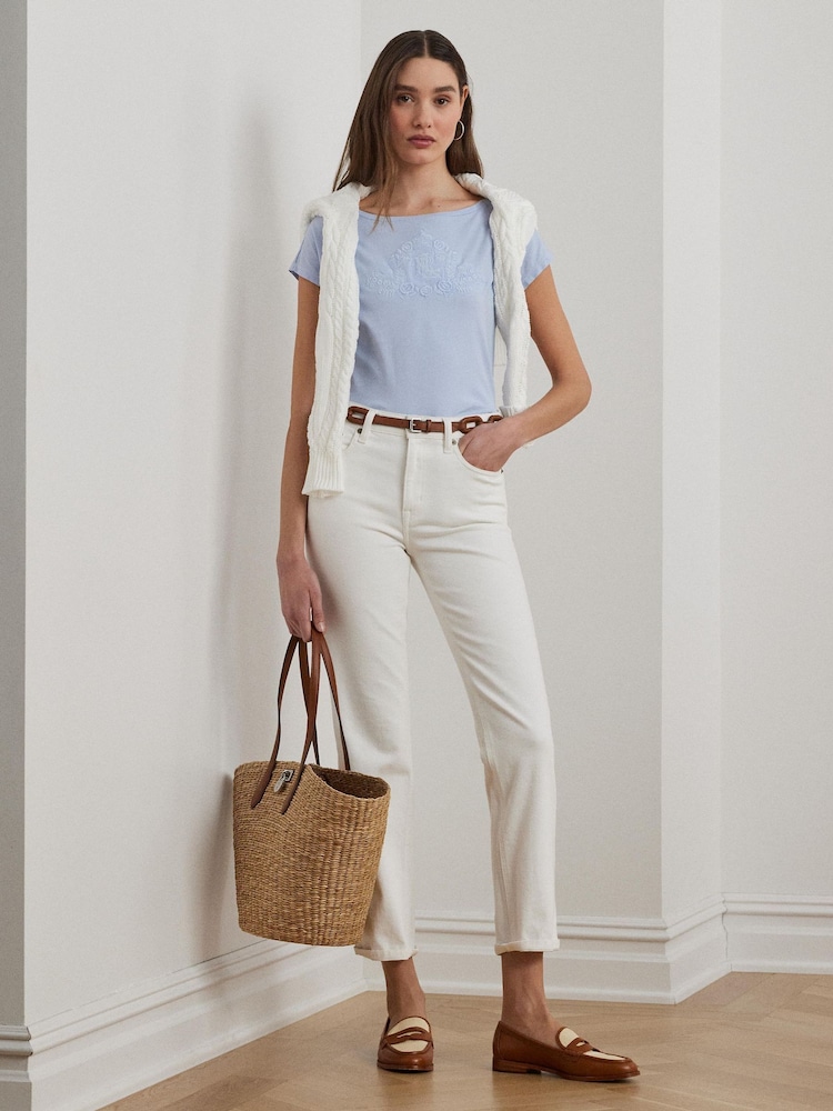 Lauren Ralph Lauren Grieta Graphic Logo T-Shirt - Image 3 of 6
