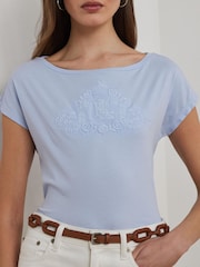 Lauren Ralph Lauren Grieta Graphic Logo T-Shirt - Image 4 of 6