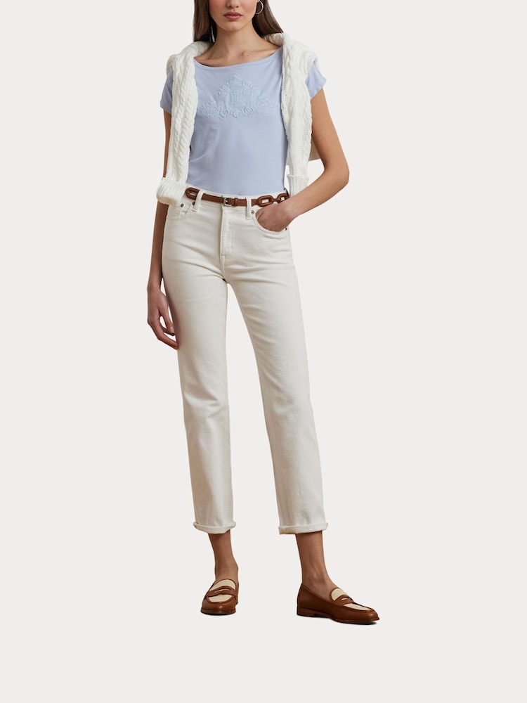 Lauren Ralph Lauren Grieta Graphic Logo T-Shirt - Image 5 of 6