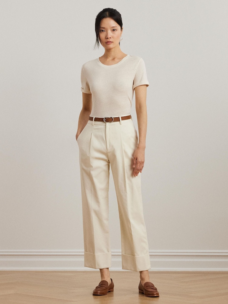Lauren Ralph Lauren Drina Linen Blend T-Shirt - Image 3 of 6