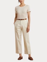 Lauren Ralph Lauren Drina Linen Blend T-Shirt - Image 5 of 6