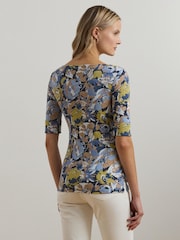 Lauren Ralph Lauren Judy Stretch Cotton Boatneck Top - Image 2 of 6