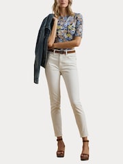 Lauren Ralph Lauren Judy Stretch Cotton Boatneck Top - Image 5 of 6