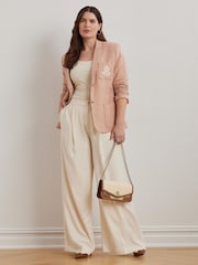 rožnata - Lauren Ralph Lauren Curve Anfisa Crest Logo blazer jakna; suknjič - Slika 3 iz 8