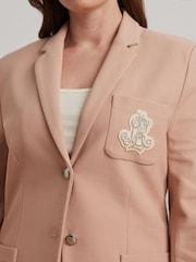 rožnata - Lauren Ralph Lauren Curve Anfisa Crest Logo blazer jakna; suknjič - Slika 4 iz 8