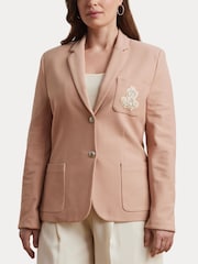 rožnata - Lauren Ralph Lauren Curve Anfisa Crest Logo blazer jakna; suknjič - Slika 5 iz 8