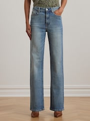 Lauren Ralph Lauren Blue High Rise Denim Jeans - Image 1 of 6
