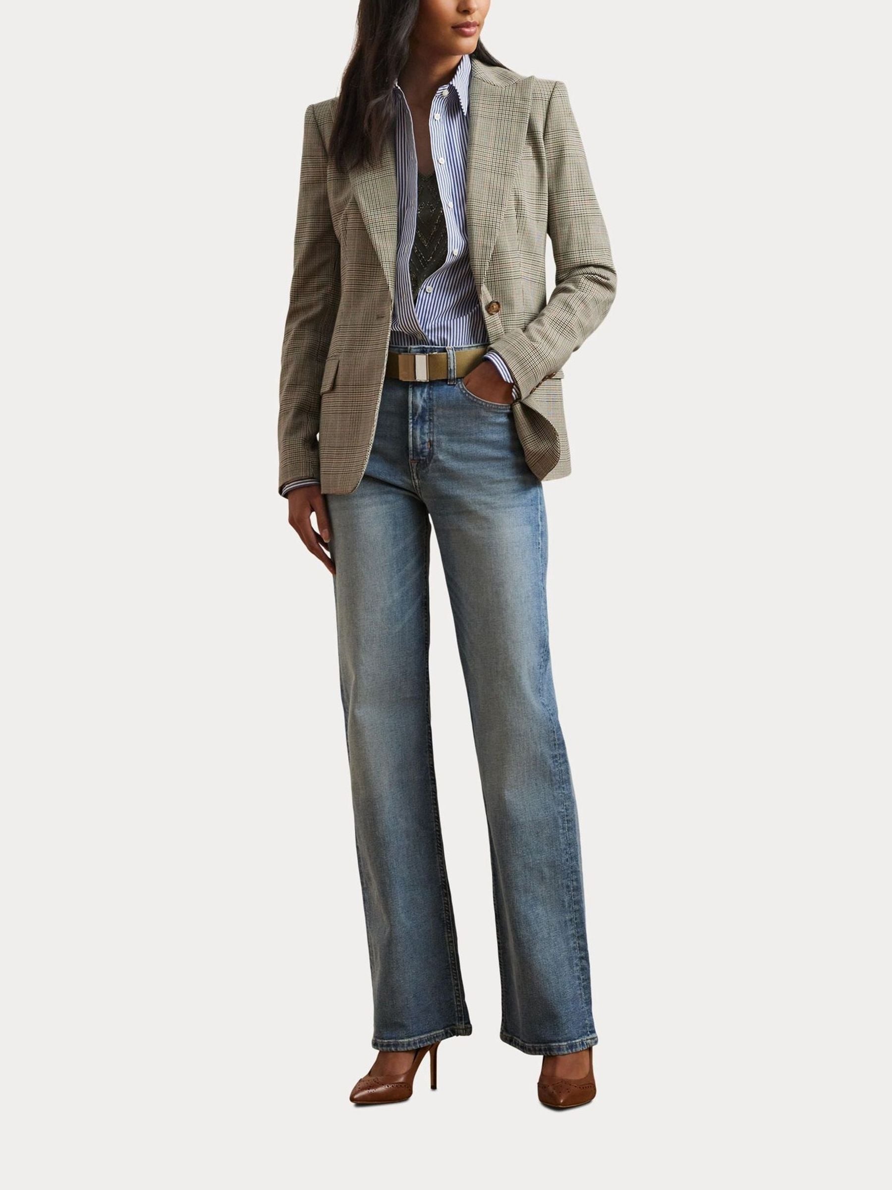 Buy Lauren Ralph Lauren Alicia Wash High Rise Straight Wide Leg
