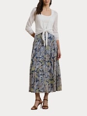 Lauren Ralph Lauren Caelyn Linen Tie Front White Cardigan - Image 7 of 7