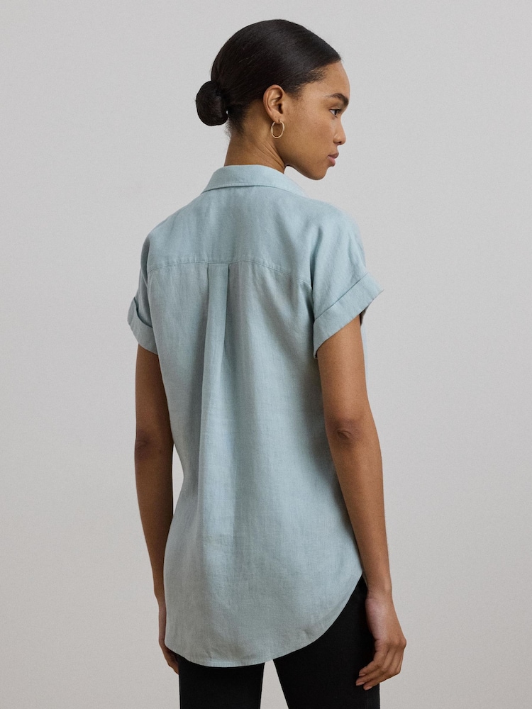 Lauren Ralph Lauren Broono Linen Short Sleeve Shirt - Image 2 of 5