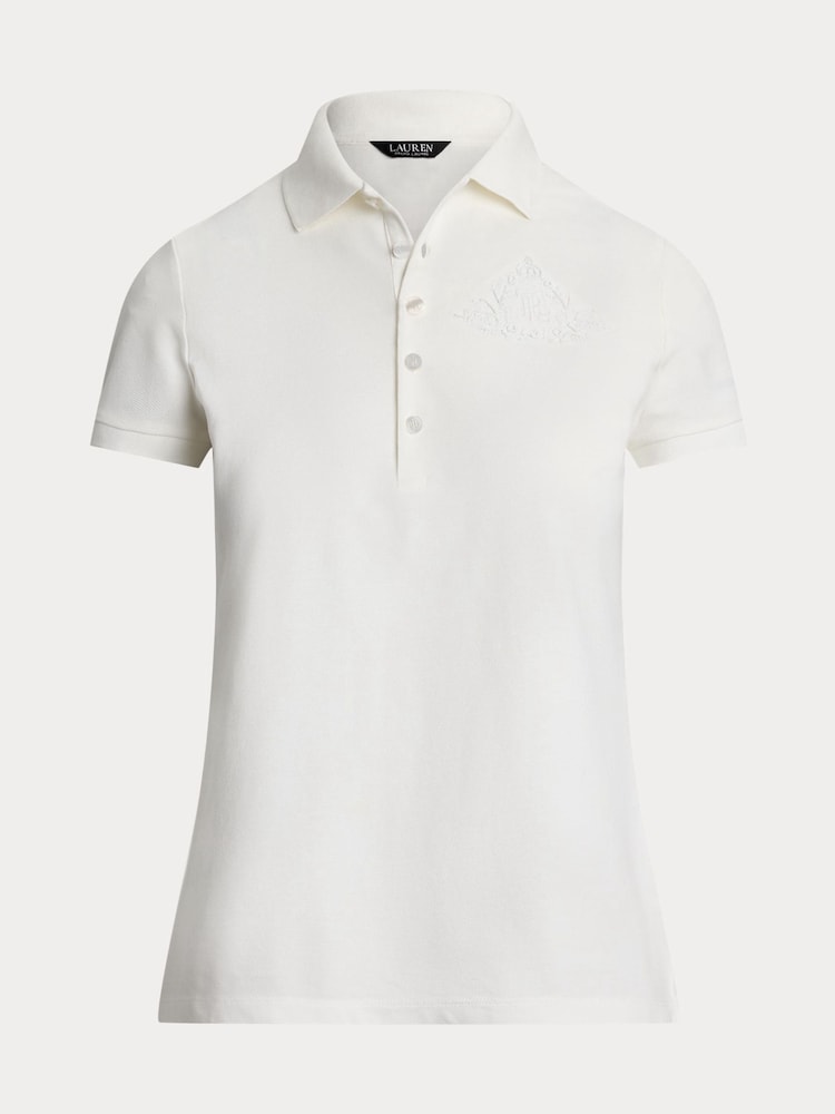 Lauren Ralph Lauren Kiewick Embroidered Logo Polo Shirt - Image 5 of 5