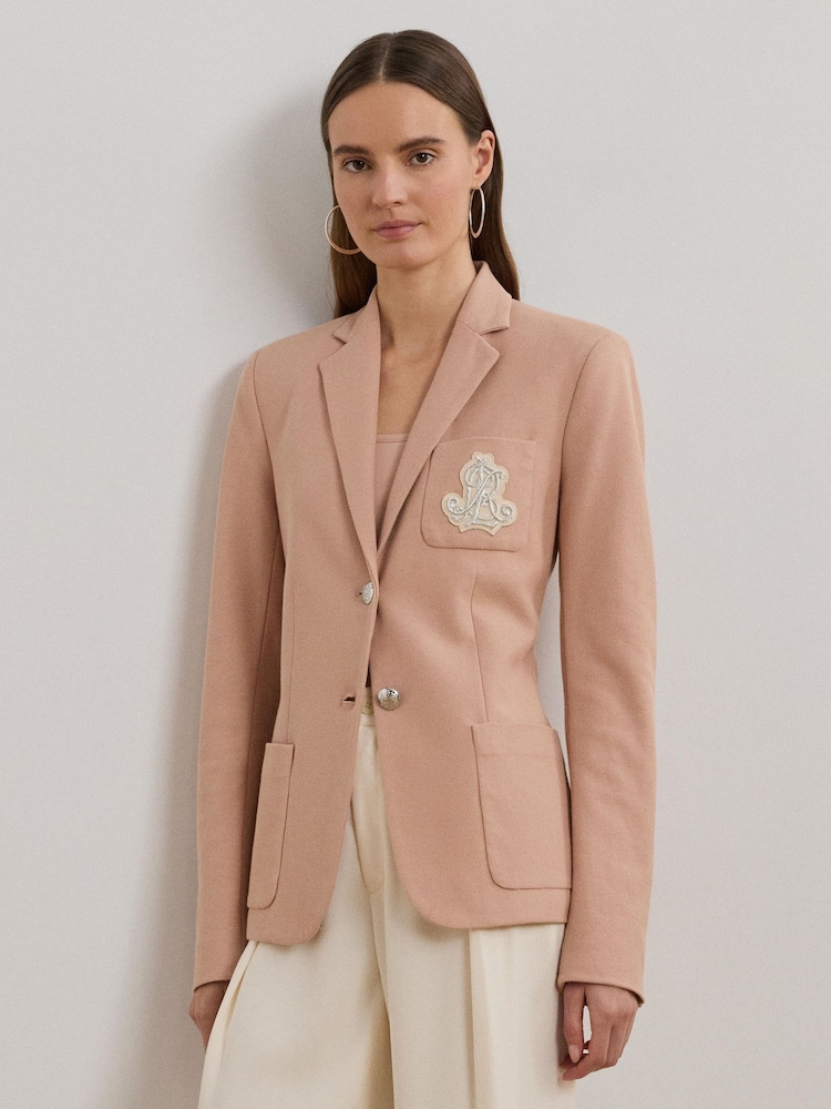 Lauren Ralph Lauren Anfisa Crest Logo Blazer Jacket - Image 1 of 8 Lauren Ralph Lauren Anfisa Crest Logo Blazer Jacket - Image 1 of 8