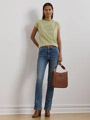 Lauren Ralph Lauren Grieta Floral Emrodiered T-Shirt - Image 3 of 5