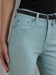 Lauren Ralph Lauren Cream Light Wash High Rise Straight Leg Denim Jeans - Image 4 of 6