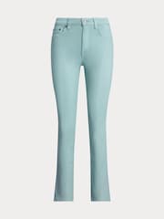 Lauren Ralph Lauren Cream Light Wash High Rise Straight Leg Denim Jeans - Image 6 of 6
