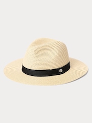 Lauren Ralph Lauren Straw Fedora Hat - Image 1 of 2