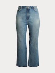 Lauren Ralph Lauren Blue Curve High Rise Straight Fit Denim Jeans - Image 1 of 1