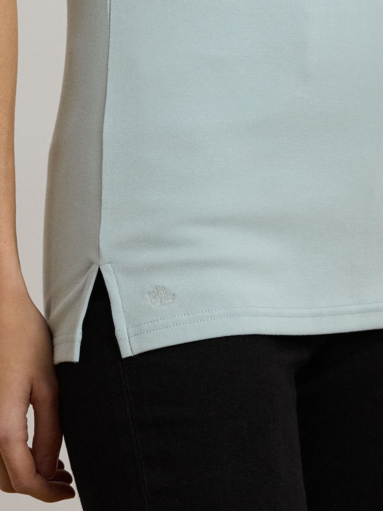 Lauren Ralph Lauren Judy Stretch Cotton Boatneck Top - Image 3 of 5