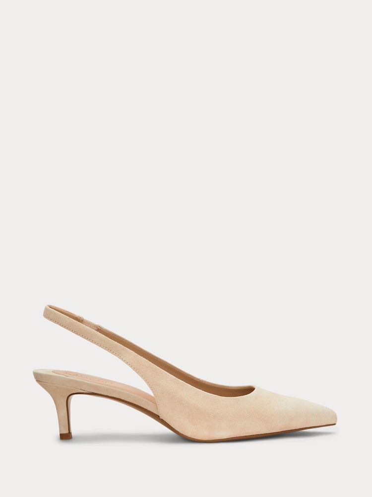 rjava - Lauren Ralph Lauren Lolah II Suede Slingback Heeled lahki športni copati čevlji - Slika 1 iz 4