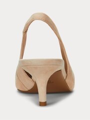 rjava - Lauren Ralph Lauren Lolah II Suede Slingback Heeled lahki športni copati čevlji - Slika 3 iz 4