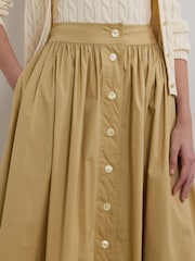 Lauren Ralph Lauren Draybe Silky Pleated Full Brown Skirt - Bild 3 von 5