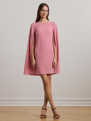 Lauren Ralph Lauren Petra Cape Georgette Cocktail Mini Dress - Image 1 of 5