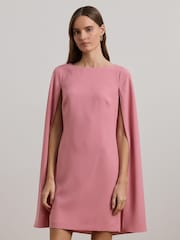 Lauren Ralph Lauren Petra Cape Georgette Cocktail Mini Dress - Image 2 of 5
