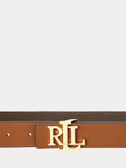 Lauren Ralph Lauren Logo Reversible Pebbled Leather Belt - Image 2 of 3